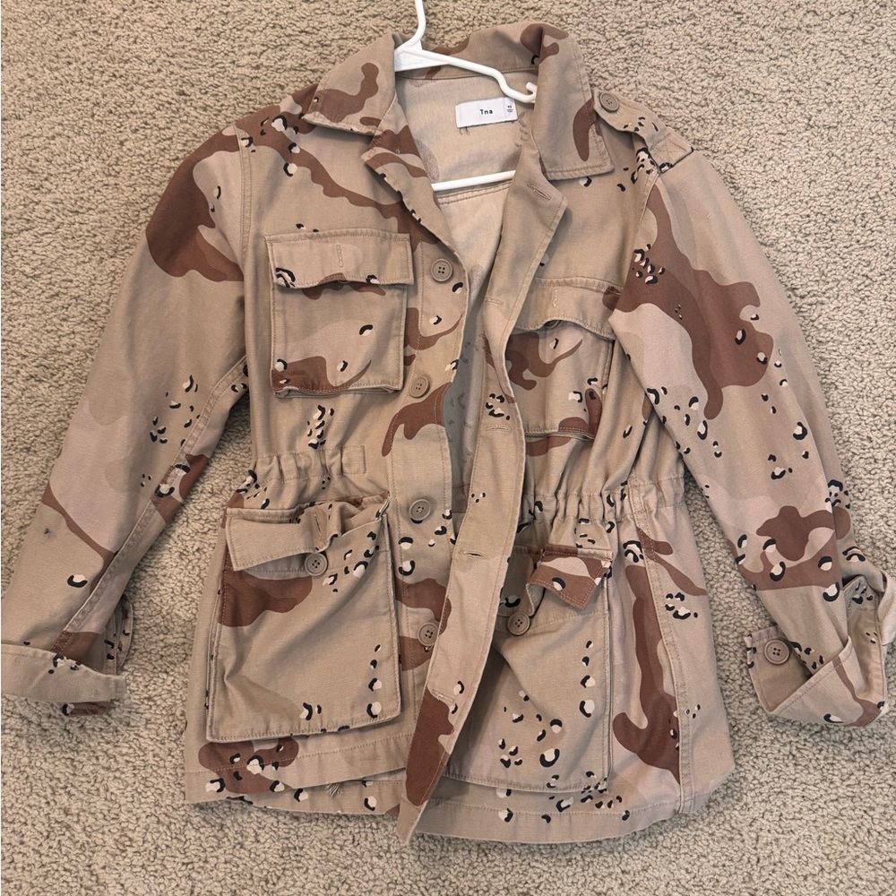 TNA Utility Jacket in Camouflage Brown